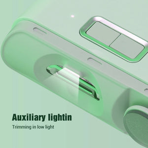 2 in 1 Electric Nail Clipper Automatic Polishing Nail Trimmer Mill Manicure For Baby Adult Nail Cutter Sharpener with Light Safe