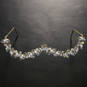 Stonefans Luxury Geometric Eyeglass Frame for Women No lens Jewelry Bridal Shiny Rhinestone Sunglasses Frames Face Decoration