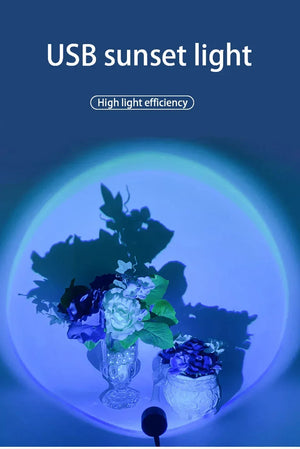 Led USB Sunset Lamp Projector Home Party Decor Night Light Atmosphere Neon Lights For Bedroom Living Room Wall Photography