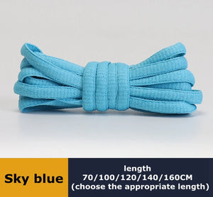 Durable polyester round sport shoelaces for men and women, outdoor accessories by Hot Trend Vault, shown in close-up image.