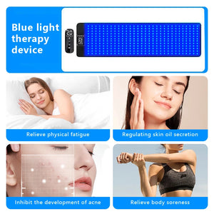 Tanning Lamp Mat 360 PCS Blue Light Massage Yoga Mat Remote Control 8 Modes&20 Gears 100*40CM Solarium Lamp for TanningSkin Care