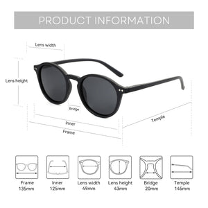 Vintage unisex polarized sunglasses with UV400 protection and classic design, ideal for driving and outdoor use.