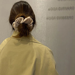 Large velvet hair scrunchie by Hot Trend Vault with luxurious cashmere feel, suitable for women and girls, elastic and stylish.