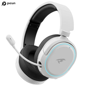 Picun G2 2.4G Wireless Gaming Headset Bluetooth Headphones 5ms Low Latency 7.1 Surround ENC Mic For PC PS4 PS5 Phone Switch