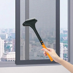 Hot Trend Vault 2-in-1 window screen cleaning squeegee and brush for homeowners, with a flexible design for easy window maintenance.