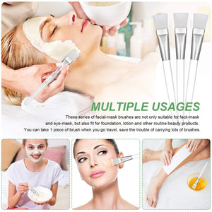 Hot Trend Vault 16-piece facial mask brush set with soft bristle skincare tools for all skin types, ideal for applying facial masks.