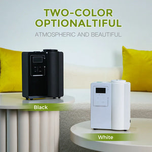 LuxPerfume Bluetooth app-controlled aroma diffuser with 200ml aluminum body by Hot Trend Vault, emitting a gentle mist.