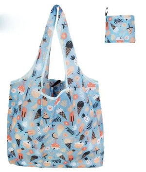 Reusable shopping tote bag for women, large eco foldable tote with case, by Hot Trend Vault, suitable for groceries and daily use.