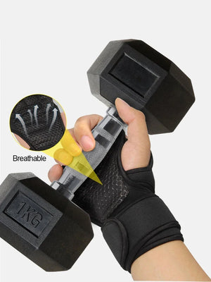 Weightlifting Training Gloves Fitness Sports Body Building Gym Hand Wrist Palm Protector Gloves MTB Cycling Gloves for Men Women