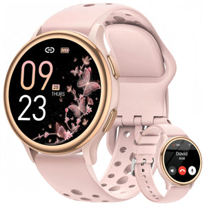 Hot Trend Vault Anyloop smartwatch for women with 1.27-inch display, fitness tracker, call alerts, compatible with iPhone and Android.