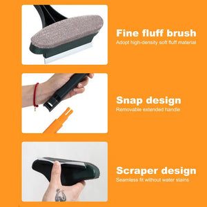 Hot Trend Vault 2-in-1 window screen cleaning squeegee brush for easy home window and screen cleaning.