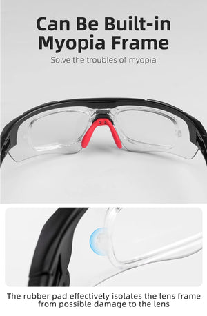 ROCKBROS Cycling Photochromic Glasses UV400 Protection Sunglasses Lightweight Bicycle Glasses Men Women Outdoor Sports Glasses