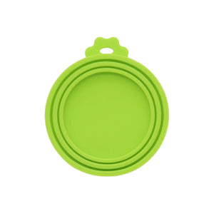 Reusable silicone pet can lid for dogs, BPA-free and durable, designed to fit cans securely and keep pet food fresh.