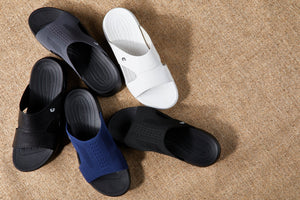 Black grainy Calto X1655 height increasing sandals by Hot Trend Vault, showcasing the stylish design and 2-inch lift feature.