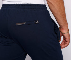 Men's dark navy athletic sweatpants by Hot Trend Vault, straight-leg fit, designed for all-day comfort and tall sizes.