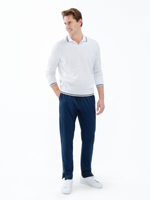 Men's Midnight Tennis Pants by Hot Trend Vault with zippered leg openings, classic performance style for active sportswear.