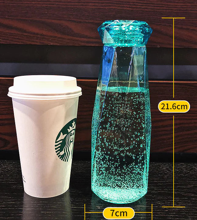 Crystal Diamond Couple Cups - Colorful Sports Water Bottle