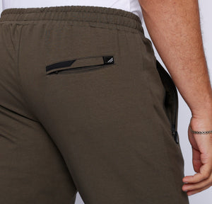 Black men's athletic sweatpants with straight-leg fit, designed for all-day comfort, from Hot Trend Vault men's clothing.
