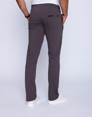 Men's athletic straight-fit sweatpants from Hot Trend Vault in charcoal, featuring a comfortable design for all-day wear.