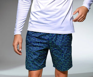 Men's tennis spin shorts with pockets, UV protection, by Hot Trend Vault, featuring lightweight fabric and activewear design.