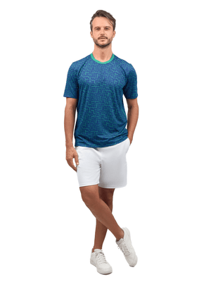 Men's white tennis shorts by Hot Trend Vault featuring pockets and UV protection, designed for comfortable and active play.
