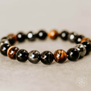 Triple Protection bracelet with three spiritual stones by Hot Trend Vault, featuring a stylish bracelet design for spiritual defense.