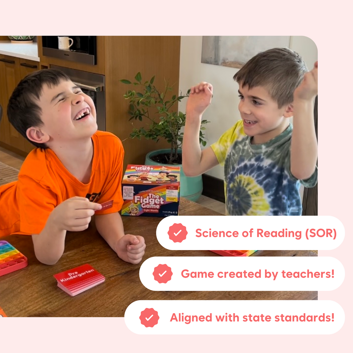 Hot Trend Vault kids fidget game with colorful sight words for improving reading fluency and building confidence in children.