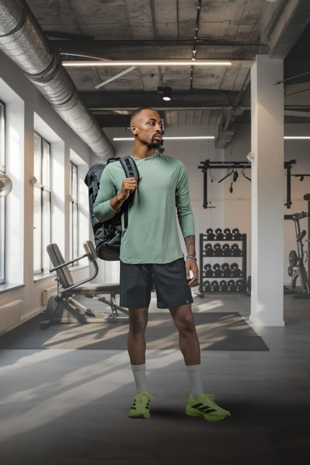 Men's Terra Recovery Element Hoodie Shirt in Low Light Olive by Hot Trend Vault, featuring a casual hoodie design and soft fabric.