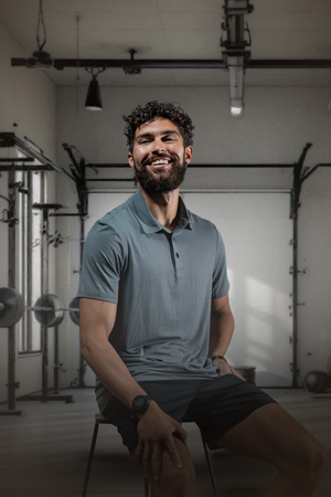 Men's Ash Gray Hot Trend Vault Terra Recovery Polo shirt, casual style with comfortable fit and classic polo collar.
