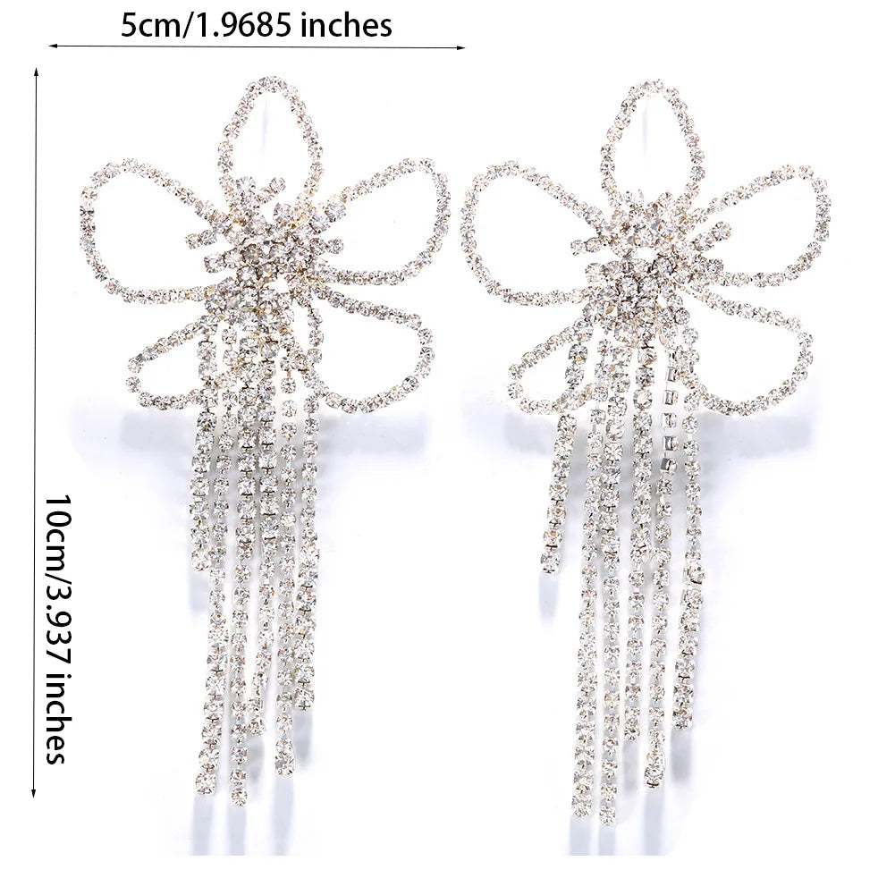 Colorful tassel drop earrings by Hot Trend Vault featuring floral design, perfect for festival and drag queen jewelry looks.