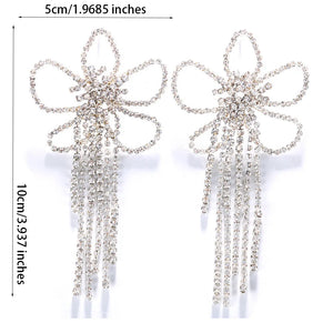 Colorful tassel drop earrings by Hot Trend Vault featuring floral design, perfect for festival and drag queen jewelry looks.