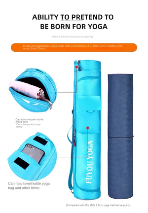 Fitness Sports Yoga Mat Waterproof Bag Multifunction Pocket Yoga Carrier Knapsack Large Capacity Storage Yoga Mat Holder