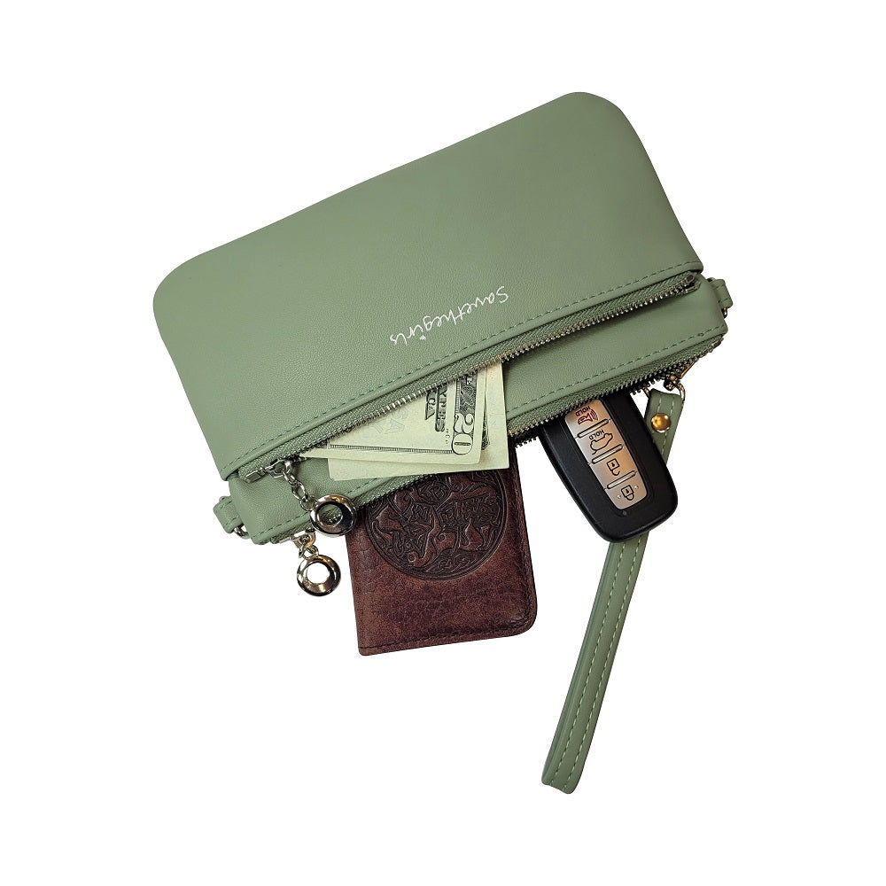 Hot Trend Vault Bella RFID crossbody purse with smartphone access, featuring RFID blocking for secure, stylish everyday use.