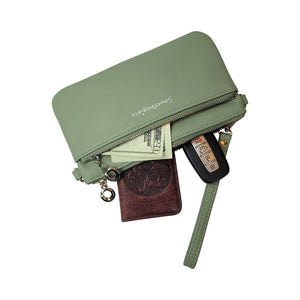 Hot Trend Vault Bella RFID crossbody purse with smartphone access, featuring RFID blocking for secure, stylish everyday use.