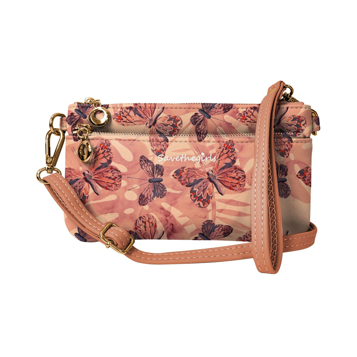 Blue Hot Trend Vault Bella RFID crossbody purse with smartphone access and RFID blocking design.