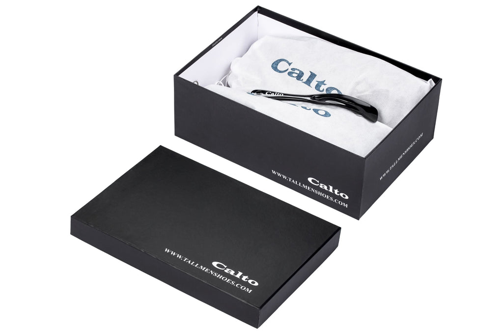 Black Calto X1660 dual buckle sandals by Hot Trend Vault, showing the stylish design and packaging box.