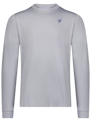 Hot Trend Vault Dockside Performance long sleeve shirt in black with UV50 fabric, 360 flex stretch, and quick-dry technology.