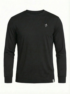 Black Dockside Performance long sleeve shirt by Hot Trend Vault featuring UV50 fabric, 360° flex stretch, and Quick Dry technology.