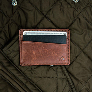 Slim men's wallet made of robust full grain Italian leather, featuring a minimalist design by Hot Trend Vault.