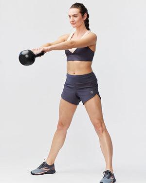 Excel women's workout shorts by Hot Trend Vault featuring extra coverage, designed for active sprinting and versatile exercise.