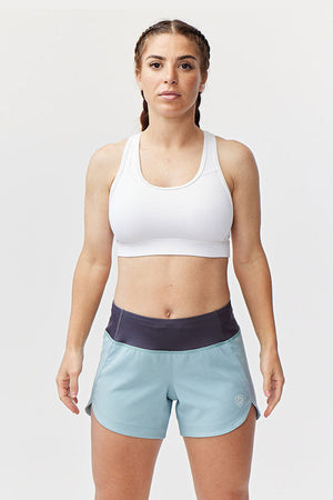 Excel Women's Workout Shorts by Hot Trend Vault featuring extra coverage, ideal for running and active fitness.