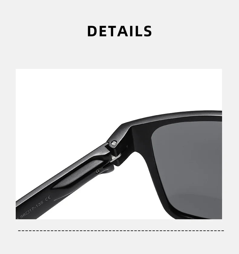 BARCUR Aluminium Magnesium Square Sunglasses Men Polarized Vintage Shades Women Sun Glasses For Men Sport Eyewear Oculos De Sol