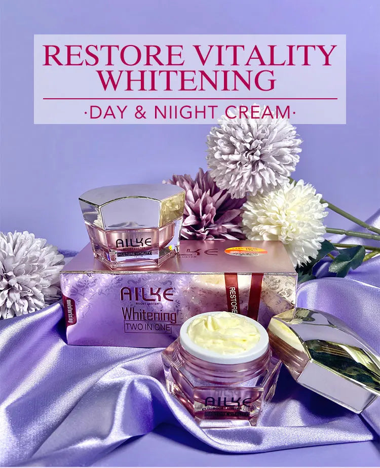 Hot Trend Vault AILKE Skin Radiant Facial Cream for women, whitening, moisturizing, and anti-wrinkle skincare in a sleek jar.