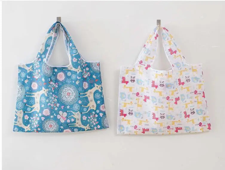 Reusable foldable shopping bag by Hot Trend Vault, large eco-friendly tote with sturdy handles and washable design for women.