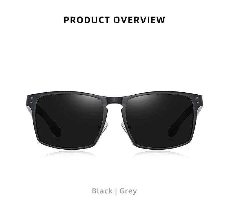 BARCUR Aluminium Magnesium Square Sunglasses Men Polarized Vintage Shades Women Sun Glasses For Men Sport Eyewear Oculos De Sol