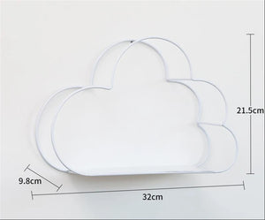 Iron mounted cloud-shaped wall decor shelf for potted plants, perfect for chic girl bedrooms, from Hot Trend Vault.