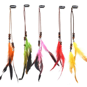 1 Pc New Women Girls Headdress Hair Ornaments BB Clip Feathers Indian Style Feather Hair Tassel Hair Piece Accessories Barrettes
