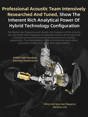 KZ ZSN Pro X Metal Wired Headset Hybrid Technology 1BA+1DD In Ear HiFi Monitor Earphone With Microphone Sport Game Headphones