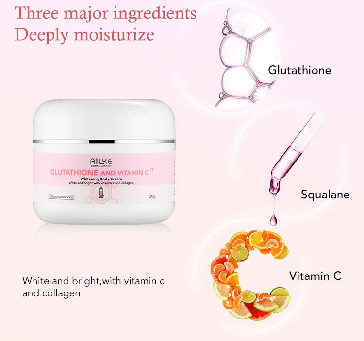 Hot Trend Vault AILKE whitening skin care set for women with organic Vitamin C, brightening and hydrating radiant skin.
