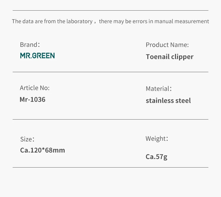 MR.GREEN ingrown Nail Clippers Toenail Cutter Stainless Steel Pedicure Tools Thick Toe Nail Correction Deep Into Nail Grooves